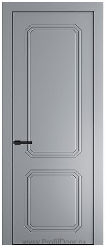 Дверь Profil Doors 34PA цвет Смоки (RAL 870-02) цвет профиля Черный матовый RAL9005