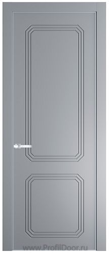 Дверь Profil Doors 34PA цвет Смоки (RAL 870-02) цвет профиля Серебро