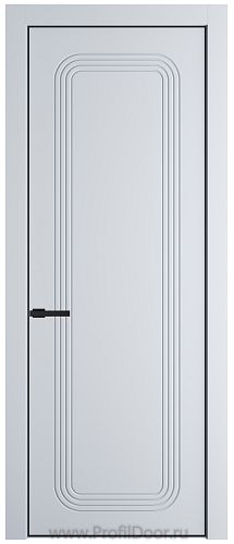 Дверь Profil Doors 34PA цвет Вайт (RAL 110 96 02) цвет профиля Черный матовый RAL9005