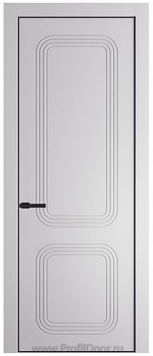 Дверь Profil Doors 35PA цвет Крем Вайт (RAL 120-02) цвет профиля Черный матовый RAL9005