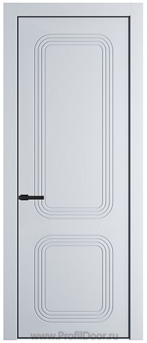 Дверь Profil Doors 35PA цвет Вайт (RAL 110 96 02) цвет профиля Черный матовый RAL9005
