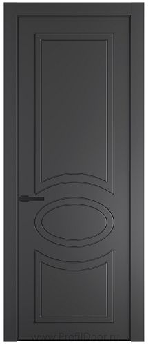 Дверь Profil Doors 36PA цвет Графит (Pantone 425С) цвет профиля Черный матовый RAL9005