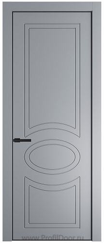 Дверь Profil Doors 36PA цвет Смоки (RAL 870-02) цвет профиля Черный матовый RAL9005