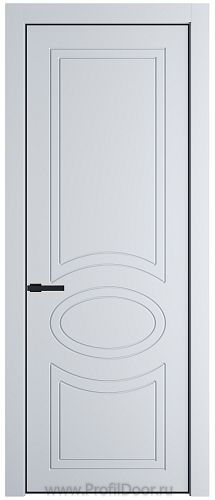 Дверь Profil Doors 36PA цвет Вайт (RAL 110 96 02) цвет профиля Черный матовый RAL9005