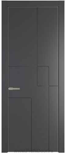 Дверь Profil Doors 3PA цвет Графит (Pantone 425С) цвет профиля Никель матовый