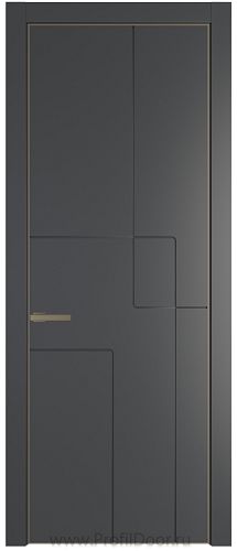 Дверь Profil Doors 3PA цвет Графит (Pantone 425С) цвет профиля Шампань