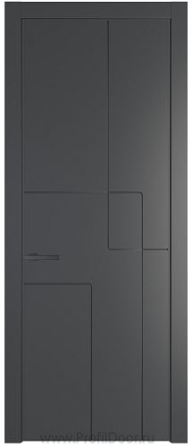 Дверь Profil Doors 3PA цвет Графит (Pantone 425С) цвет профиля Серая ночь