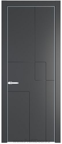 Дверь Profil Doors 3PA цвет Графит (Pantone 425С) цвет профиля Серебро