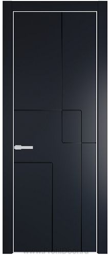 Дверь Profil Doors 3PA цвет Нэви Блу (RAL 7016) цвет профиля Белый матовый RAL9003