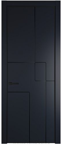 Дверь Profil Doors 3PA цвет Нэви Блу (RAL 7016) цвет профиля Черный матовый RAL9005