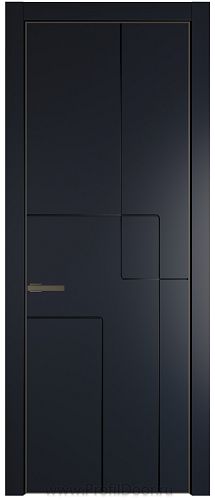 Дверь Profil Doors 3PA цвет Нэви Блу (RAL 7016) цвет профиля Деорэ