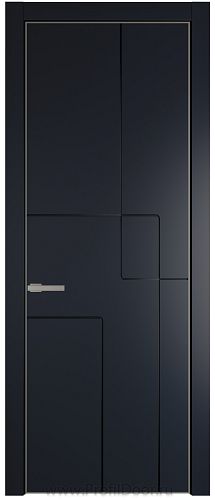 Дверь Profil Doors 3PA цвет Нэви Блу (RAL 7016) цвет профиля Никель матовый