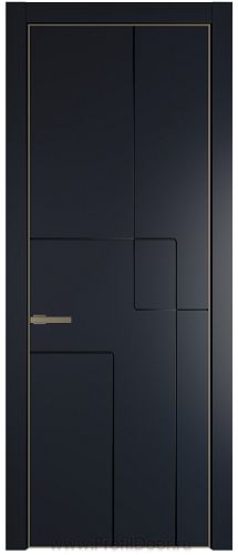 Дверь Profil Doors 3PA цвет Нэви Блу (RAL 7016) цвет профиля Шампань