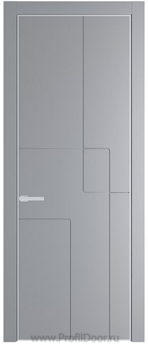 Дверь Profil Doors 3PA цвет Смоки (RAL 870-02) цвет профиля Белый матовый RAL9003