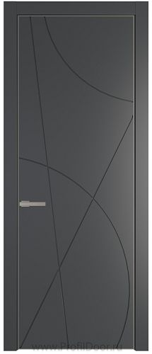 Дверь Profil Doors 4PA цвет Графит (Pantone 425С) цвет профиля Никель матовый