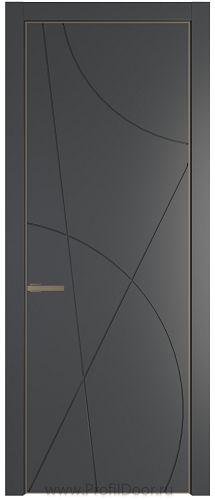 Дверь Profil Doors 4PA цвет Графит (Pantone 425С) цвет профиля Шампань