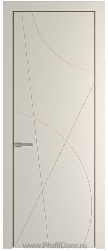 Дверь Profil Doors 4PA цвет Кремовая Магнолия (RAL 120-04) цвет профиля Никель матовый