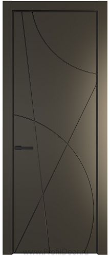 Дверь Profil Doors 4PA цвет Перламутр бронза цвет профиля Черный матовый RAL9005