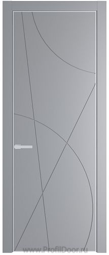 Дверь Profil Doors 4PA цвет Смоки (RAL 870-02) цвет профиля Белый матовый RAL9003