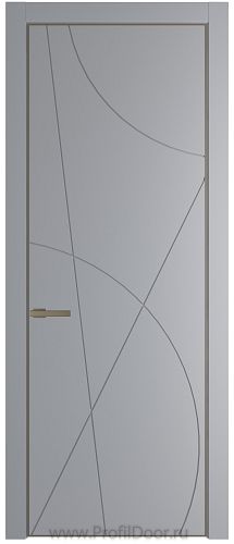 Дверь Profil Doors 4PA цвет Смоки (RAL 870-02) цвет профиля Шампань