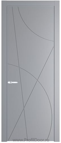 Дверь Profil Doors 4PA цвет Смоки (RAL 870-02) цвет профиля Серебро