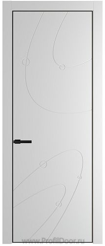 Дверь Profil Doors 5PA цвет Крем Вайт (RAL 120-02) цвет профиля Черный матовый RAL9005
