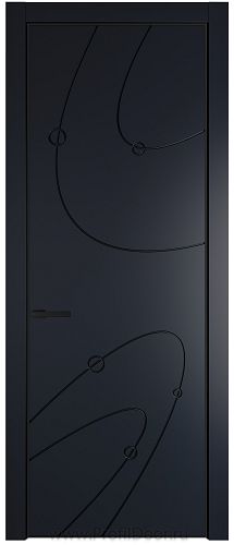 Дверь Profil Doors 5PA цвет Нэви Блу (RAL 7016) цвет профиля Черный матовый RAL9005