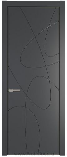 Дверь Profil Doors 6PA цвет Графит (Pantone 425С) цвет профиля Никель матовый