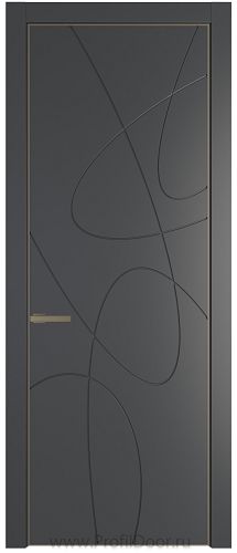 Дверь Profil Doors 6PA цвет Графит (Pantone 425С) цвет профиля Шампань