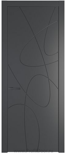 Дверь Profil Doors 6PA цвет Графит (Pantone 425С) цвет профиля Серая ночь