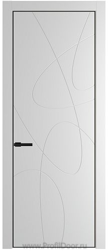 Дверь Profil Doors 6PA цвет Крем Вайт (RAL 120-02) цвет профиля Черный матовый RAL9005