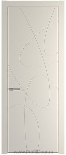 Дверь Profil Doors 6PA цвет Кремовая Магнолия (RAL 120-04) цвет профиля Никель матовый