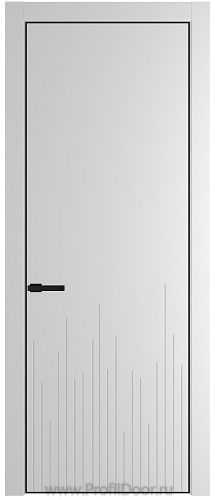 Дверь Profil Doors 7PA цвет Крем Вайт (RAL 120-02) цвет профиля Черный матовый RAL9005