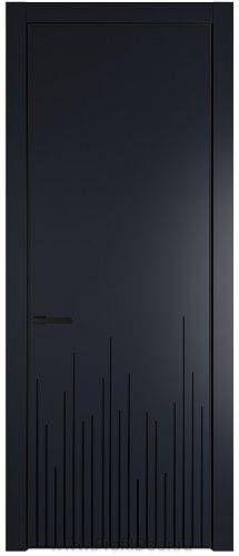 Дверь Profil Doors 7PA цвет Нэви Блу (RAL 7016) цвет профиля Черный матовый RAL9005