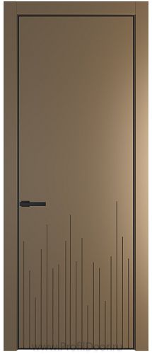 Дверь Profil Doors 7PA цвет Перламутр золото цвет профиля Черный матовый RAL9005