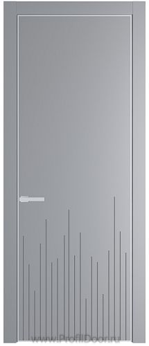Дверь Profil Doors 7PA цвет Смоки (RAL 870-02) цвет профиля Белый матовый RAL9003