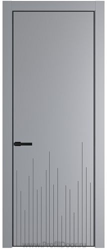 Дверь Profil Doors 7PA цвет Смоки (RAL 870-02) цвет профиля Черный матовый RAL9005