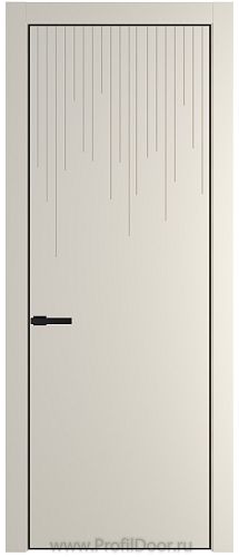 Дверь Profil Doors 8PA цвет Кремовая Магнолия (RAL 120-04) цвет профиля Черный матовый RAL9005