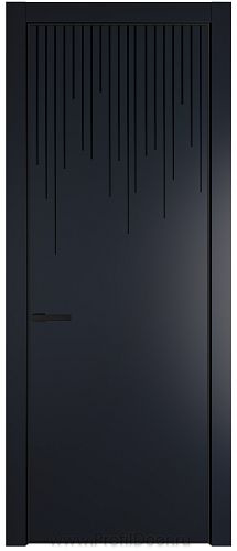 Дверь Profil Doors 8PA цвет Нэви Блу (RAL 7016) цвет профиля Черный матовый RAL9005