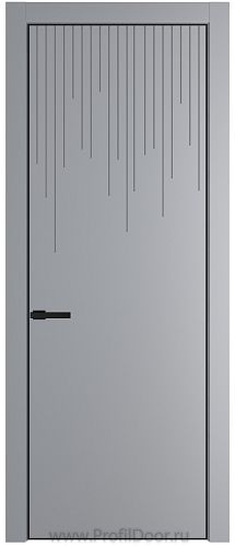 Дверь Profil Doors 8PA цвет Смоки (RAL 870-02) цвет профиля Черный матовый RAL9005
