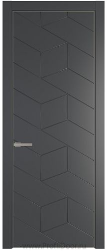 Дверь Profil Doors 9PA цвет Графит (Pantone 425С) цвет профиля Никель матовый
