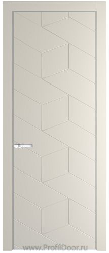 Дверь Profil Doors 9PA цвет Кремовая Магнолия (RAL 120-04) цвет профиля Серебро