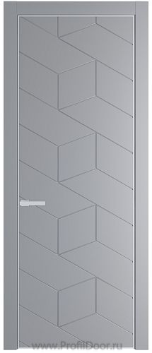 Дверь Profil Doors 9PA цвет Смоки (RAL 870-02) цвет профиля Белый матовый RAL9003