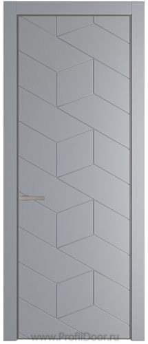 Дверь Profil Doors 9PA цвет Смоки (RAL 870-02) цвет профиля Никель матовый