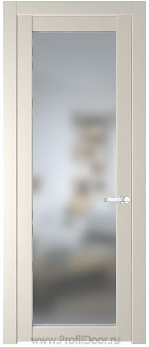 Дверь Profil Doors 1.1.2PD цвет Кремовая Магнолия (RAL 120-04) стекло Матовое
