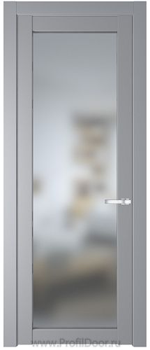 Дверь Profil Doors 1.1.2PD цвет Смоки (RAL 870-02) стекло Матовое