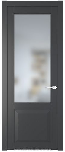 Дверь Profil Doors 1.2.2PD цвет Графит (Pantone 425С) стекло Матовое