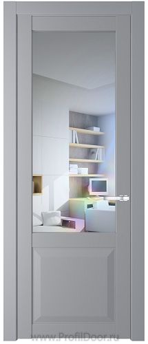 Дверь Profil Doors 1.2.2PD цвет Смоки (RAL 870-02) стекло Прозрачное