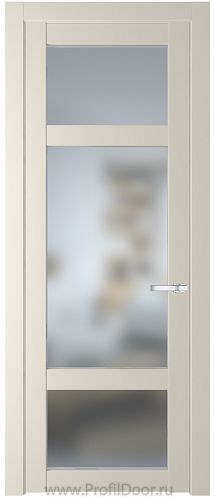 Дверь Profil Doors 1.3.2PD цвет Кремовая Магнолия (RAL 120-04) стекло Матовое