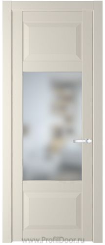 Дверь Profil Doors 1.3.3PD цвет Кремовая Магнолия (RAL 120-04) стекло Матовое